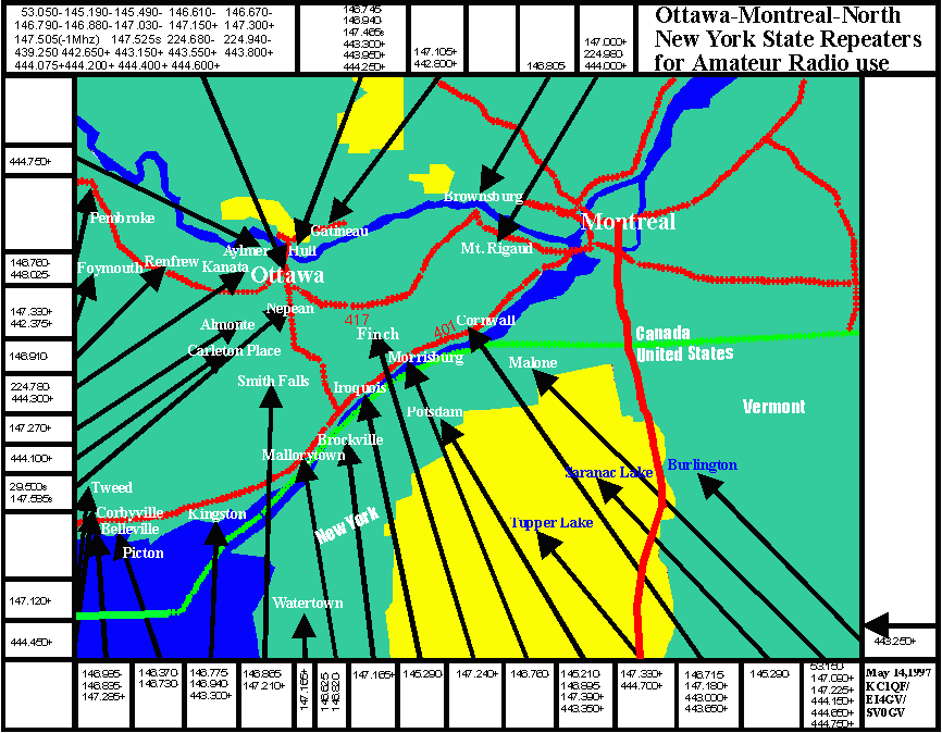 Ottawa repeater map